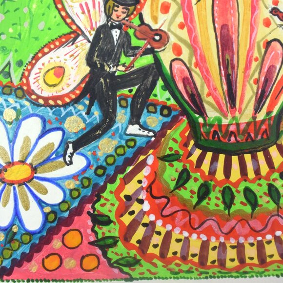 ORIGINAL Tempera Painting Signed & Dated by Artist, Read Description for Details - Picture 8 of 11